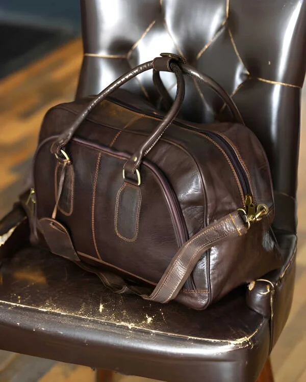 Brown Leather Weekend Duffle bag