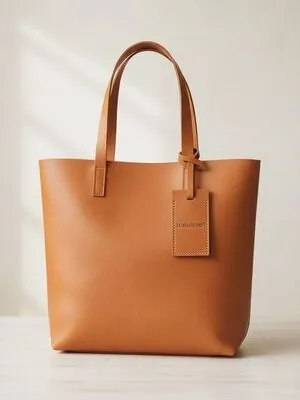 Brown Minimalist & modern leather tote By Schott Leather