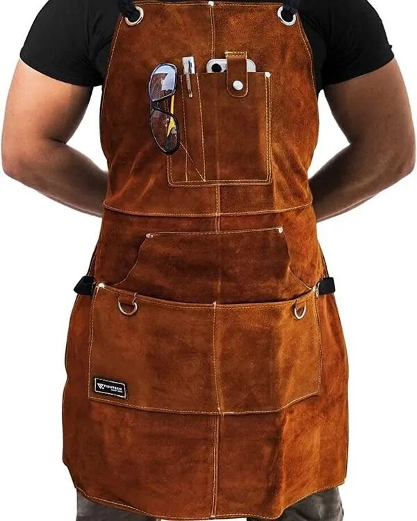 Brown Suede Private Label Leather Apron