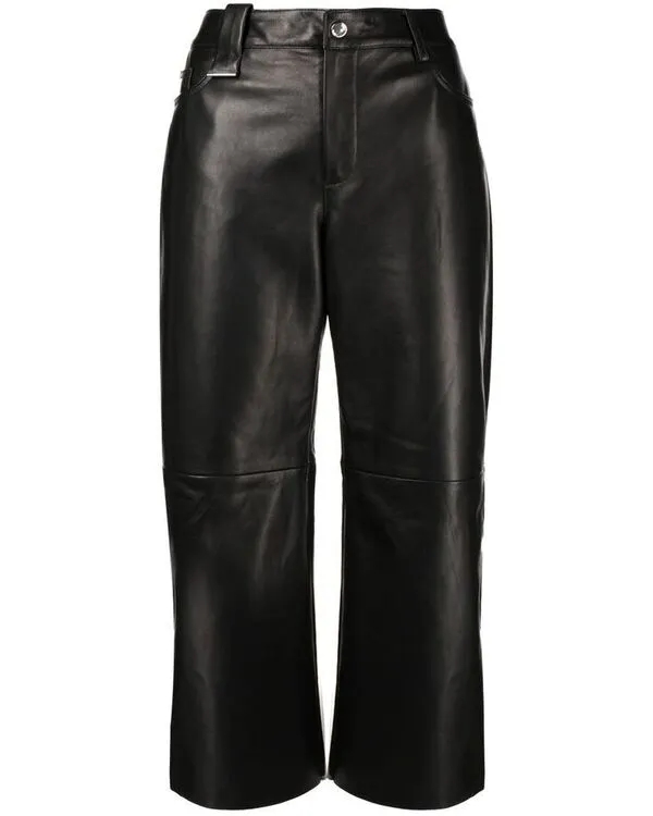 Classic Women Oversized Leather Pant