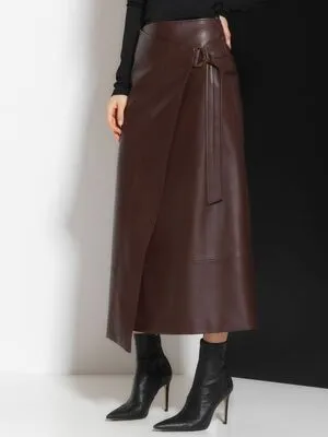 Custom Design Private Label Maxi Leather skirts