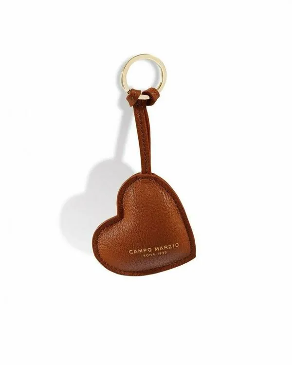Custom Heart Design Leather Keychain