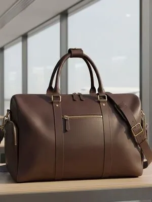 Custom Made Luxury leather duffel Bag By Schott Leather