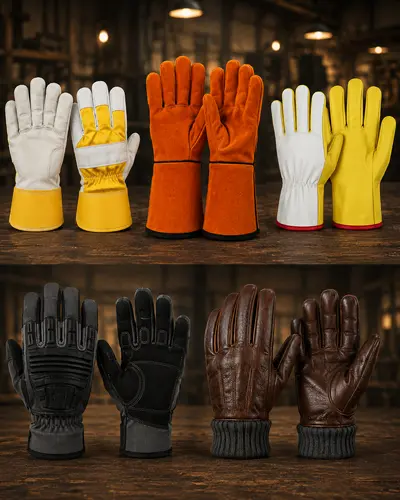Leather Safety and Casual Gloves By Schott Leather