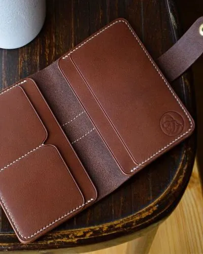 Leather wallet & card holder By Schott Leather