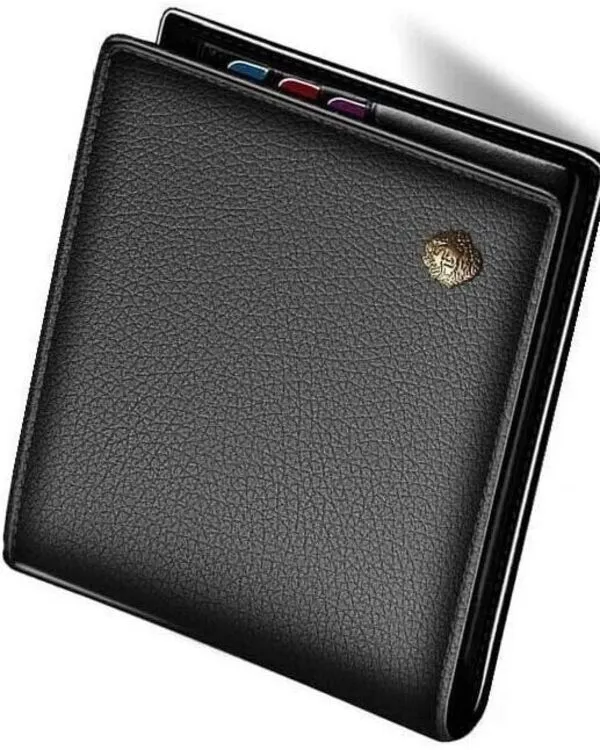 Men's Classic Design Black Leather Wallet