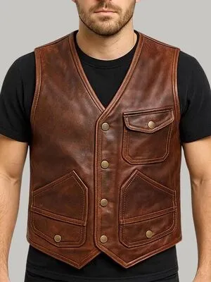 Men’s Leather Vest