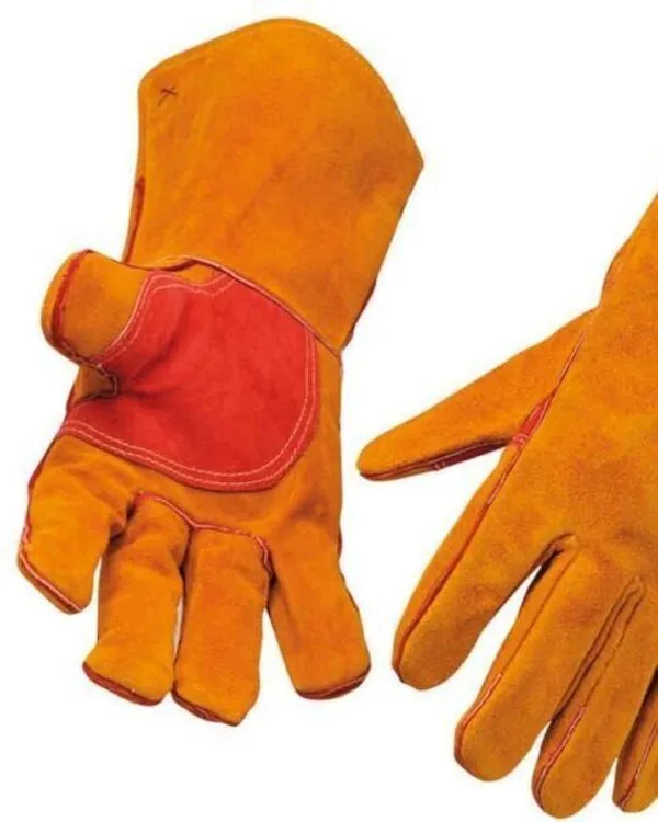 Orange Suede Leather Welding Glove