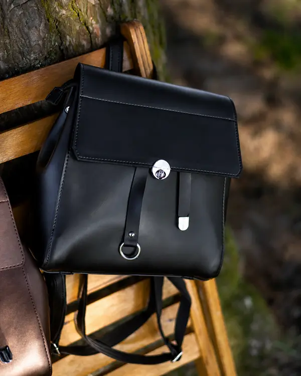 Private Label Cowhide Black Leather Backpack By Schott Leather