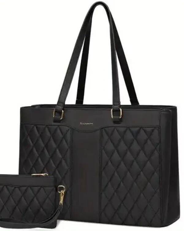 Private Label Cowhide Black Leather tote Bag by Schott Leather