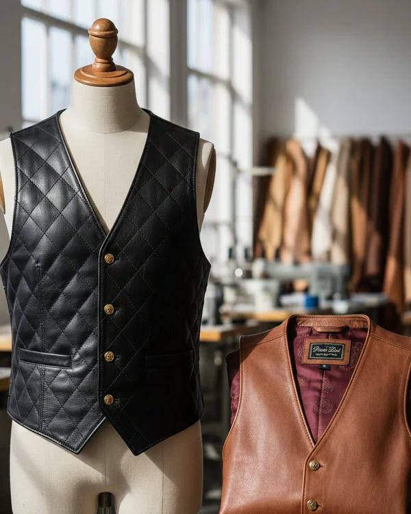 Private Label Leather Vests Manufactured at schott Leather