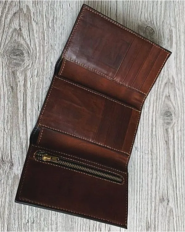 Private Label Trifold Leather Wallet