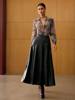Seasonal Trend Custom Design Leather Skirt