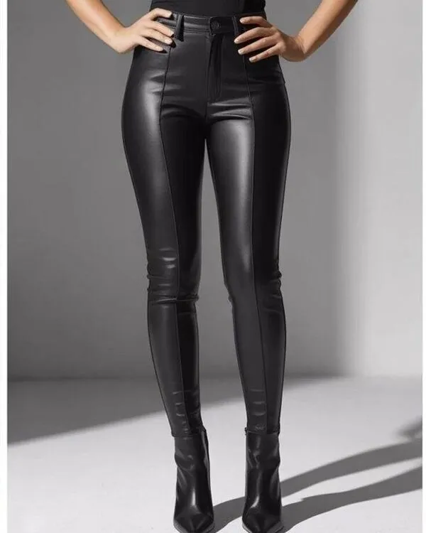 Slim Fit Women Leather Pant by Schott Leather