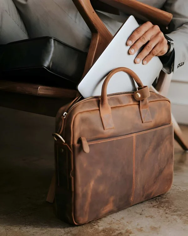 Top Quality Crafted Leather Laptop Bag by Schott Leather