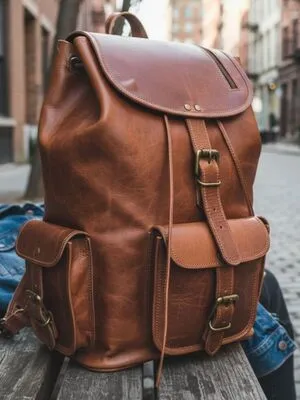 Travel & adventure Custom leather backpack By Schott Leather