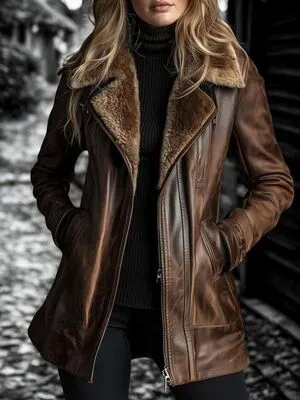 Women's Leather Coat